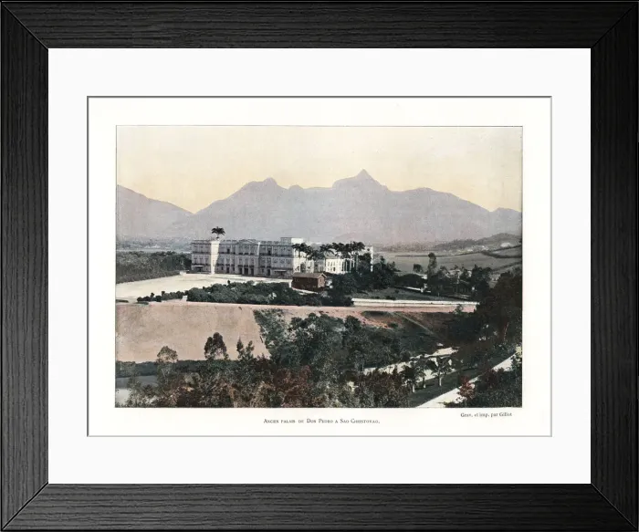 Framed Print : Palace of Don Pedro, Brazil, 19th century. Artist: Gillot Framed Print : Palace of Don Pedro, Brazil, 19th century. Artist: Gillot