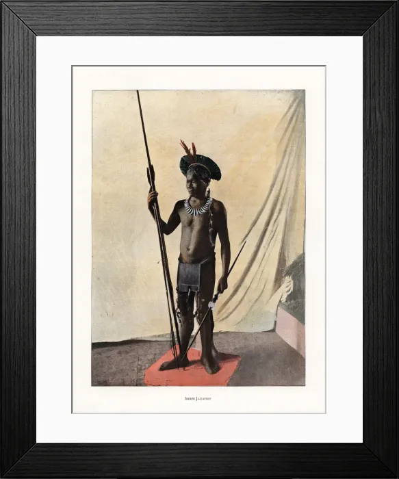 Framed Print : Jauapiry Indian with weapons, Brazil, 19th century Framed Print : Jauapiry Indian with weapons, Brazil, 19th century