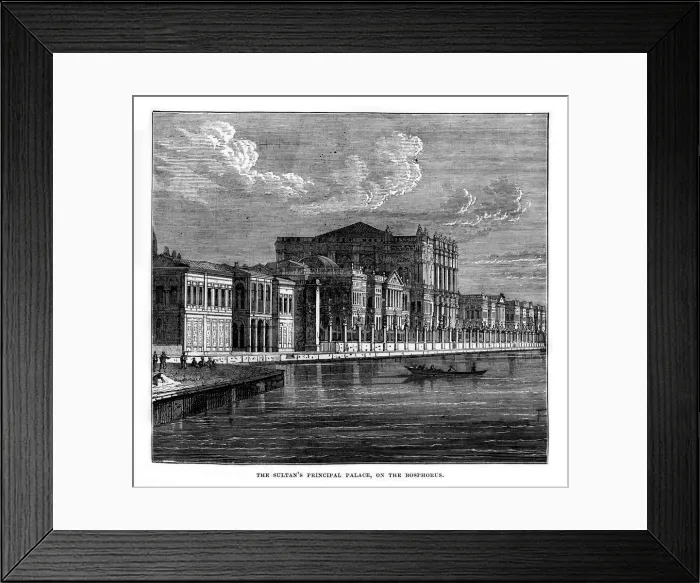 Framed Print : The Sultans Principal Palace, on the Bosphorus, Turkey, 19th century