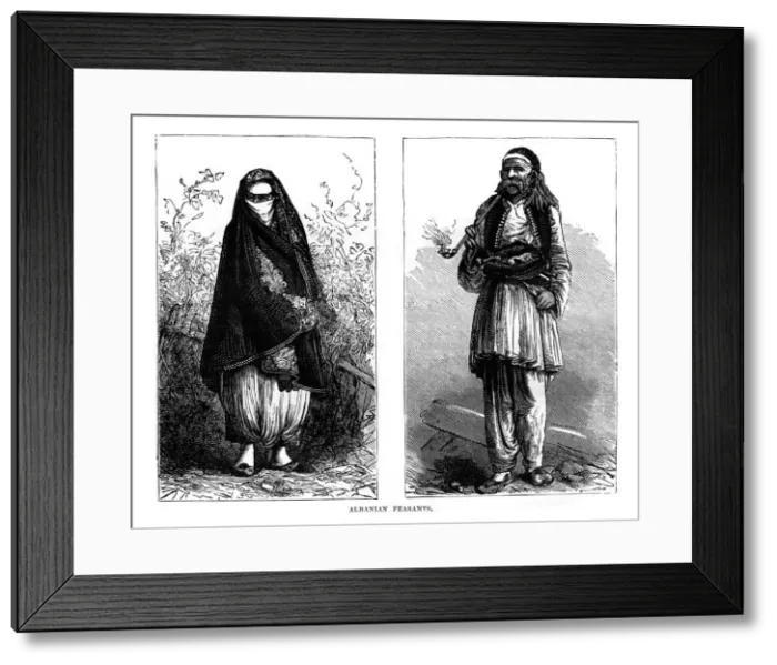 Framed Print : Albanian peasants, 19th century Framed Print : Albanian peasants, 19th century