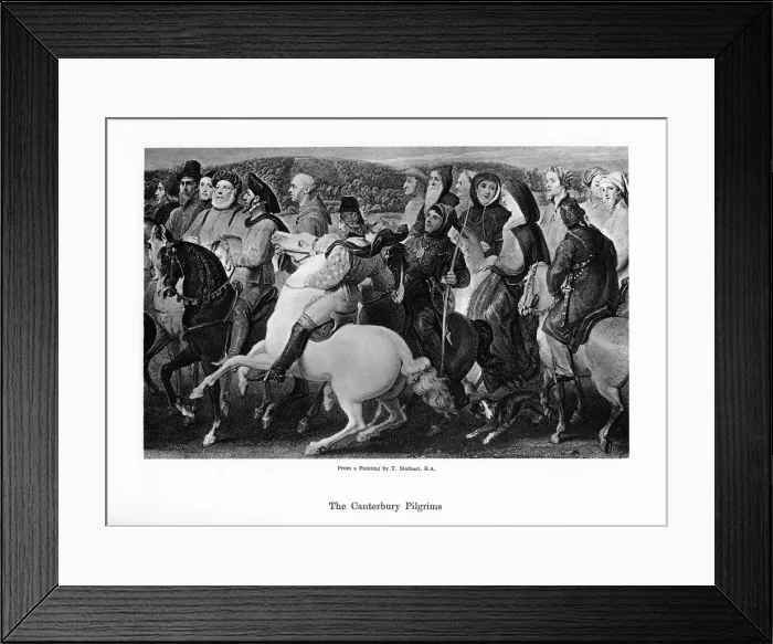 Framed Print : The Canterbury pilgrims, 19th century Framed Print : The Canterbury pilgrims, 19th century