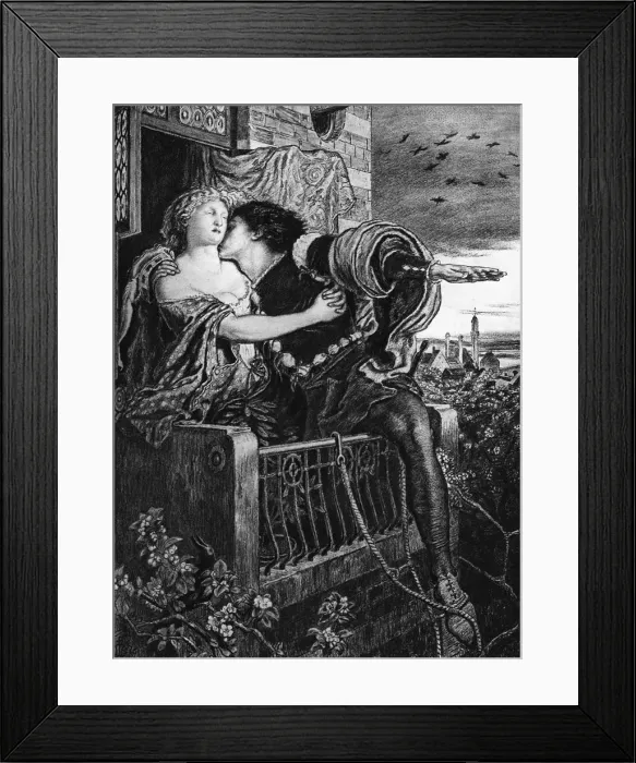 Framed Print : Romeo and Juliet, late 19th century Framed Print : Romeo and Juliet, late 19th century