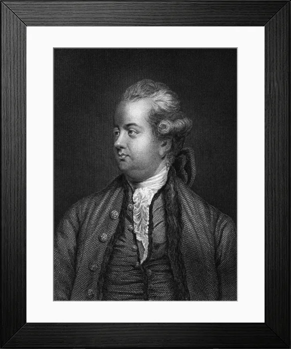 Framed Print : Edward Gibbon, British historian, 19th century Framed Print : Edward Gibbon, British historian, 19th century