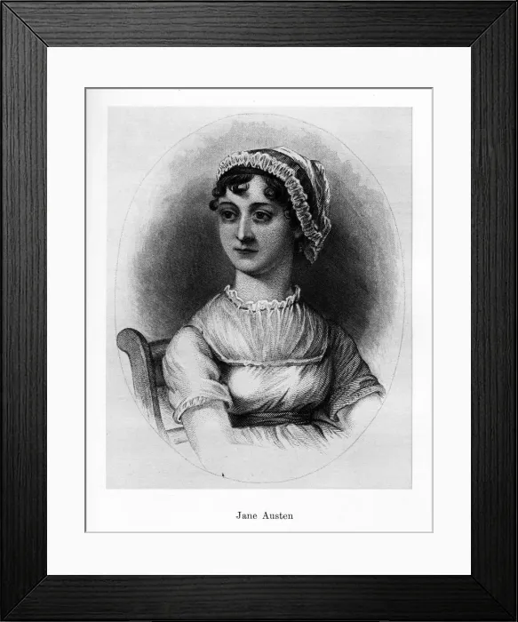 Framed Print : Jane Austen, English novelist, 19th century Framed Print : Jane Austen, English novelist, 19th century