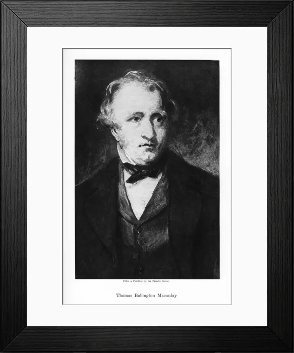 Framed Print : Thomas Babington, British poet, historian and Whig politician, 19th century Framed Print : Thomas Babington, British poet, historian and Whig politician, 19th century