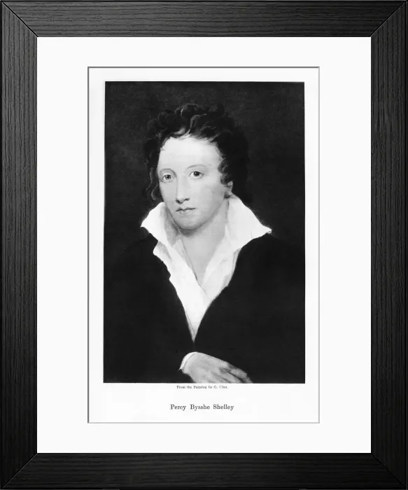 Framed Print : Percy Bysshe Shelley, English romantic poet, 19th century Framed Print : Percy Bysshe Shelley, English romantic poet, 19th century