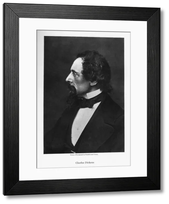 Framed Print : Charles Dickens, English novelist, c1860s. Artist: Fradelle & Young Framed Print : Charles Dickens, English novelist, c1860s. Artist: Fradelle & Young