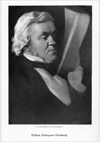 William Makepeace Thackeray, English novelist, c1864. Artist: Samuel Laurence