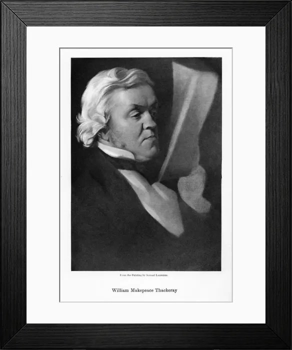 Framed Print : William Makepeace Thackeray, English novelist, c1864. Artist: Samuel Laurence Framed Print : William Makepeace Thackeray, English novelist, c1864. Artist: Samuel Laurence
