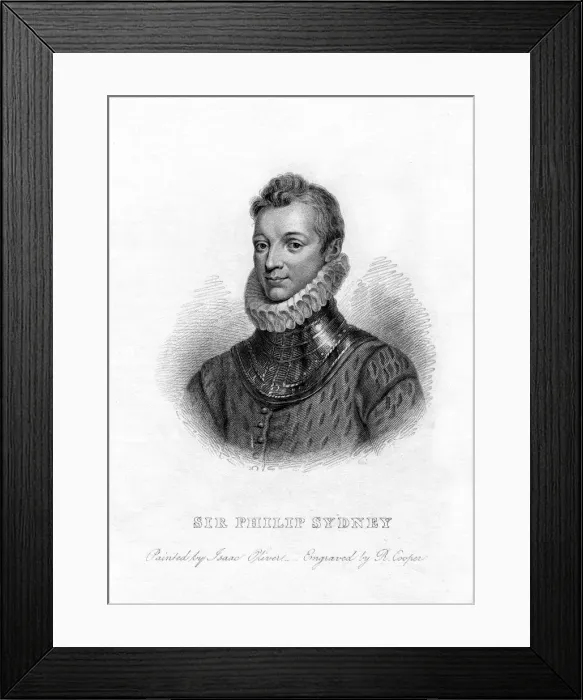 Framed Print : Sir Philip Sidney, English poet, courtier and soldier, 19th century. Artist: R Cooper Framed Print : Sir Philip Sidney, English poet, courtier and soldier, 19th century. Artist: R Cooper