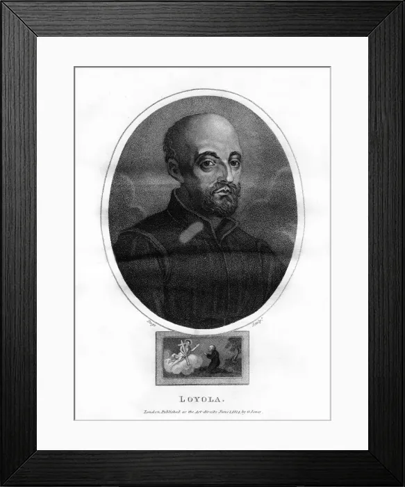 Framed Print : St Ignatius Loyola, (1814). Artist: Page Framed Print : St Ignatius Loyola, (1814). Artist: Page