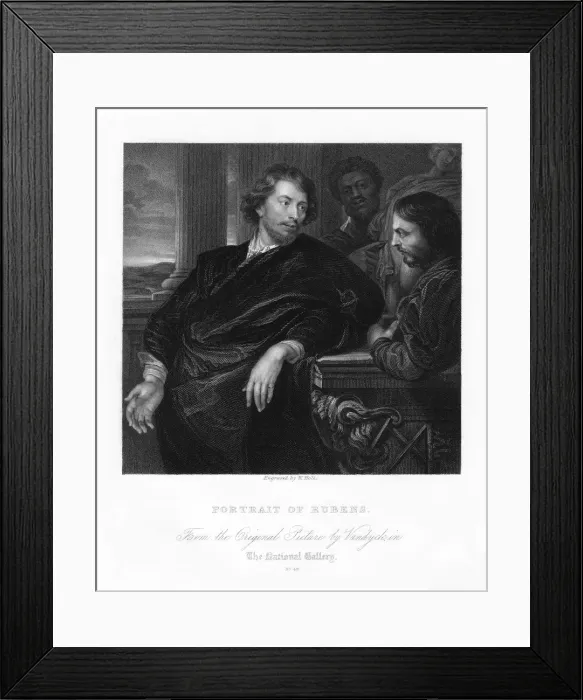 Framed Print : Peter Paul Rubens, Flemish artist, early 17th century, (19th century). Artist: W Holl Framed Print : Peter Paul Rubens, Flemish artist, early 17th century, (19th century). Artist: W Holl