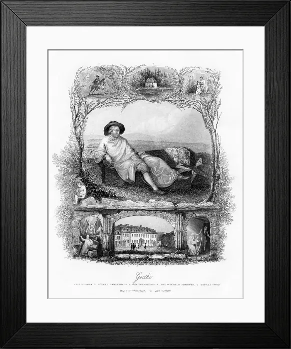 Framed Print : Johann Wolfgang von Goethe, German poet, dramatist and scientist, 19th century Framed Print : Johann Wolfgang von Goethe, German poet, dramatist and scientist, 19th century