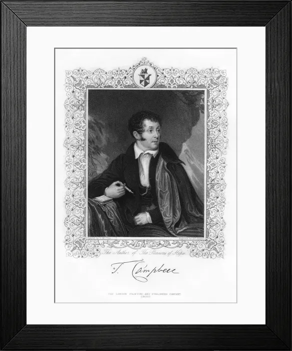 Framed Print : Thomas Campbell, Scottish poet, 19th century. Artist: John Jenkins Framed Print : Thomas Campbell, Scottish poet, 19th century. Artist: John Jenkins
