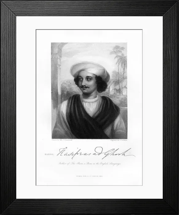 Framed Print : Kasi Das Prasad Ghosh, Indian poet, 1834. Artist: J Cochran Framed Print : Kasi Das Prasad Ghosh, Indian poet, 1834. Artist: J Cochran