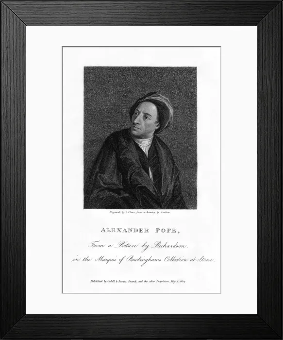 Framed Print : Alexander Pope, English poet, (1807). Artist: C Picart Framed Print : Alexander Pope, English poet, (1807). Artist: C Picart