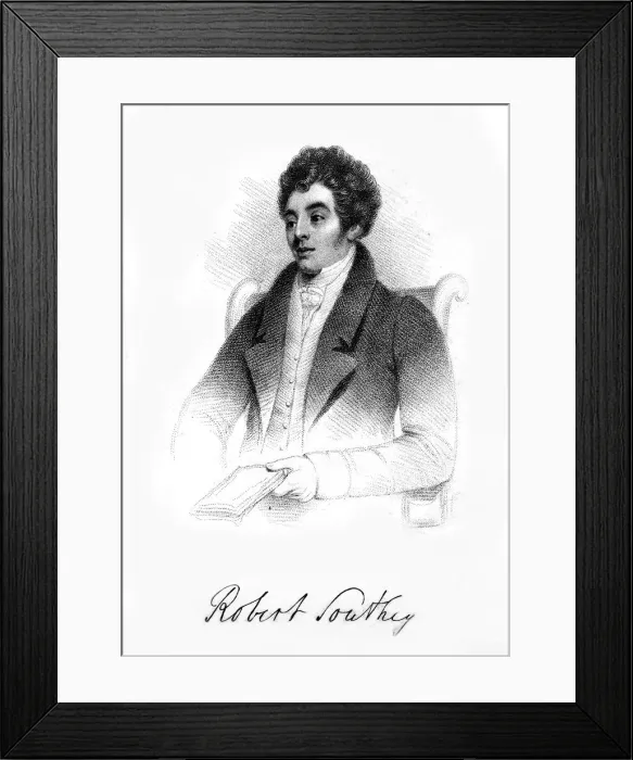Framed Print : Robert Southey, English poet, 19th century Framed Print : Robert Southey, English poet, 19th century