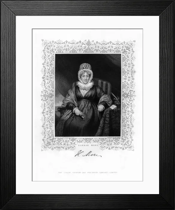 Framed Print : Hannah More, English religious writer and philanthropist, 19th century. Artist: William Finden