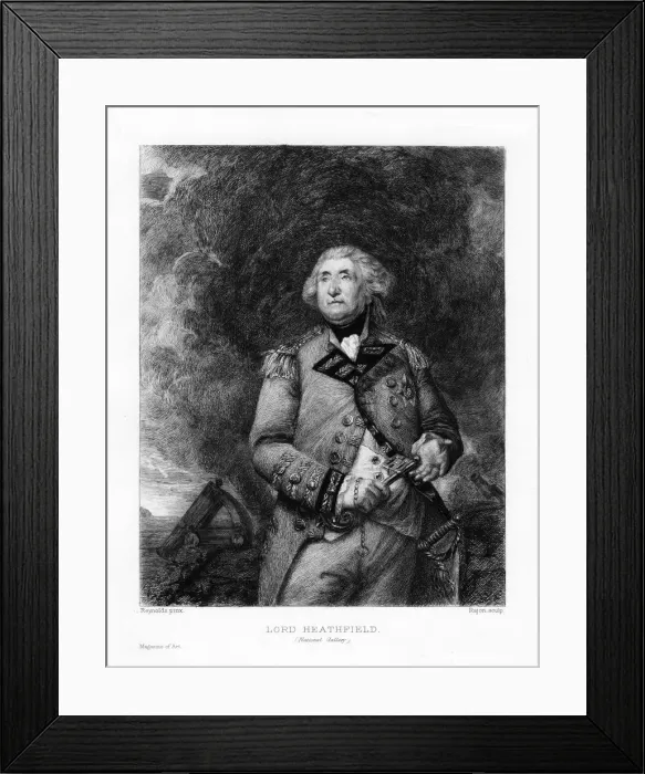 Framed Print : George Augustus Eliott, Lord Heathfield, (1890). Artist: Paul Adolphe Rajon Framed Print : George Augustus Eliott, Lord Heathfield, (1890). Artist: Paul Adolphe Rajon