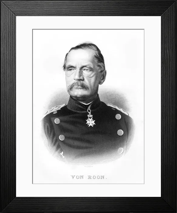 Framed Print : Albrecht Theodor Graf Emil von Roon, Prussian soldier and politician, mid to late 19th century. Artist: W H Gibbs Framed Print : Albrecht Theodor Graf Emil von Roon, Prussian soldier and politician, mid to late 19th century. Artist: W H Gibbs