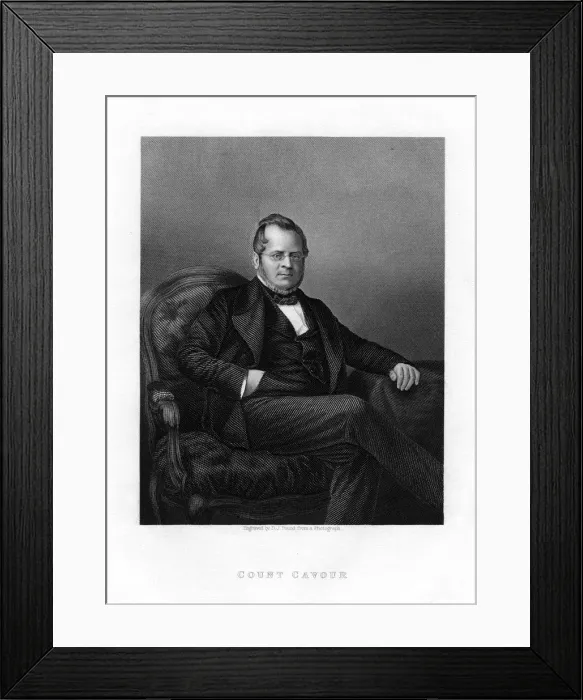 Framed Print : Count Camillo Benso di Cavour, Italian politician, 19th century. Artist: DJ Pound Framed Print : Count Camillo Benso di Cavour, Italian politician, 19th century. Artist: DJ Pound