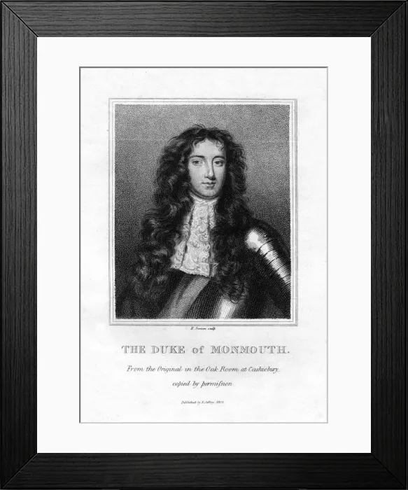 Framed Print : James, Duke of Monmouth, (1806). Artist: E Scriven Framed Print : James, Duke of Monmouth, (1806). Artist: E Scriven