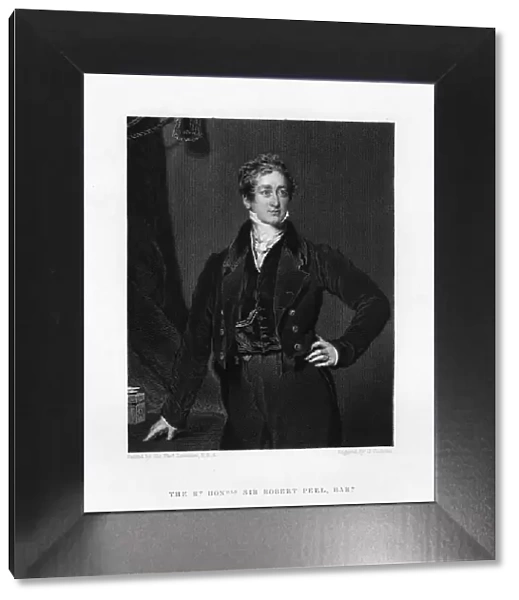 Sir Robert Peel, British Prime Minister, 19th century. Artist: J Cochran