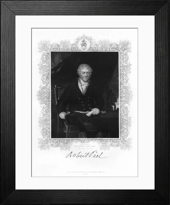 Framed Print : Sir Robert Peel, British industrialist, 19th century Framed Print : Sir Robert Peel, British industrialist, 19th century