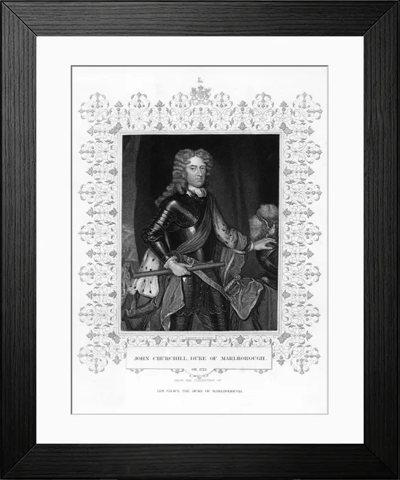 Framed Print : John Churchill, 1st Duke of Marlborough, English military officer, (19th century). Artist: Henry Thomas Ryall Framed Print : John Churchill, 1st Duke of Marlborough, English military officer, (19th century). Artist: Henry Thomas Ryall