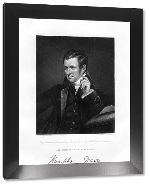 Sir Humphry Davy, 1st Baronet, Cornish chemist and physicist, 19th century. Artist: J Jenkins