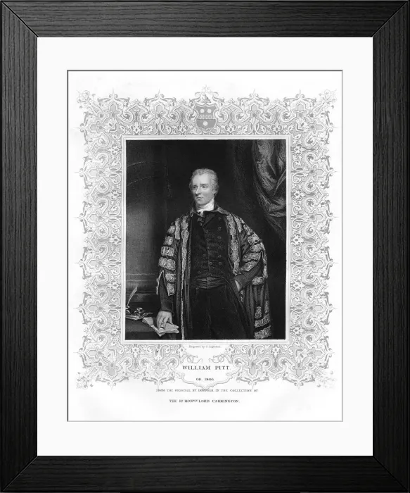 Framed Print : William Pitt, the Younger, British politician and Prime Minister, 19th century. Artist: P Lightfoot Framed Print : William Pitt, the Younger, British politician and Prime Minister, 19th century. Artist: P Lightfoot