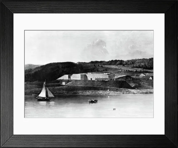 Framed Print : Fort Knox, Maine, 1870-1875. Artist: Seth Eastman Framed Print : Fort Knox, Maine, 1870-1875. Artist: Seth Eastman