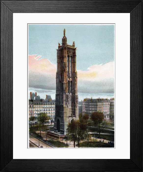 Framed Print : Saint-Jacques Tower, Paris, c1900 Framed Print : Saint-Jacques Tower, Paris, c1900