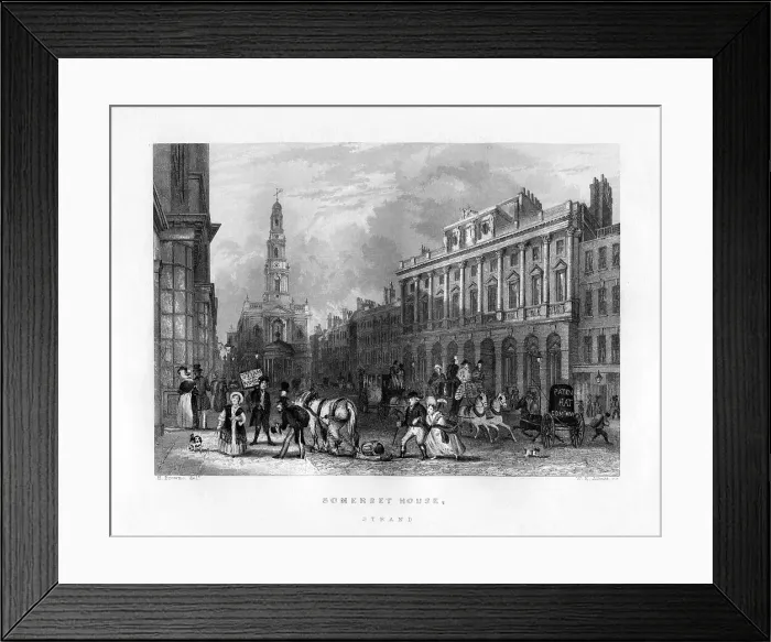 Framed Print : Somerset House, the Strand, London, 19th century. Artist: WE Albutt Framed Print : Somerset House, the Strand, London, 19th century. Artist: WE Albutt