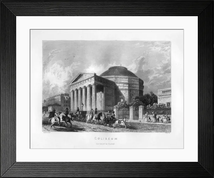 Framed Print : Coliseum, Regents Park, London, 19th century. Artist: Cox Framed Print : Coliseum, Regents Park, London, 19th century. Artist: Cox