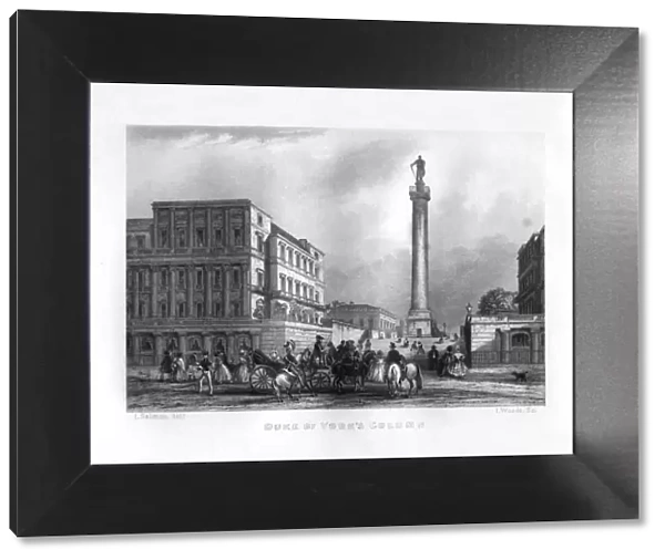 The Duke of Yorks Column, London, 19th century. Artist: J Woods