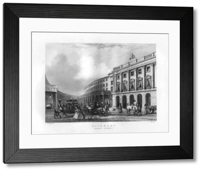 Framed Print : Quadrant, Regent Street, London, 19th century. Artist: J Woods Framed Print : Quadrant, Regent Street, London, 19th century. Artist: J Woods