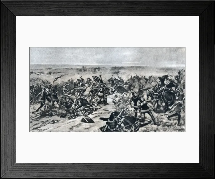 Framed Print : The Battle of Crecy, 26 August 1346, (1910) Framed Print : The Battle of Crecy, 26 August 1346, (1910)