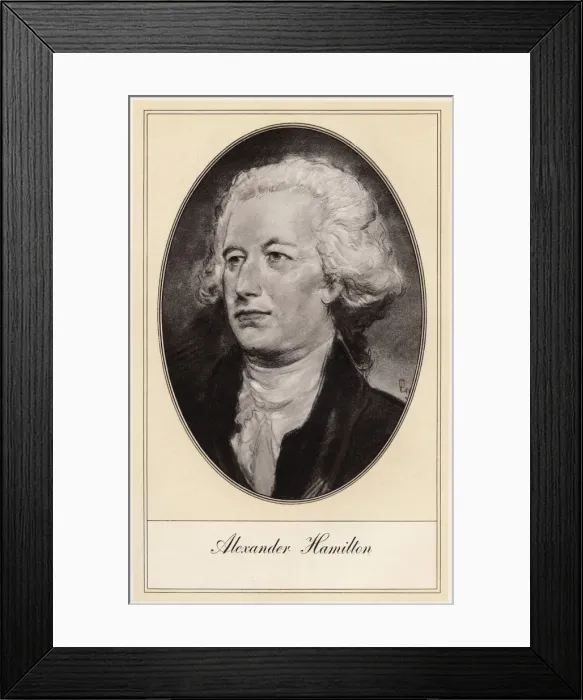 Framed Print : Alexander Hamilton, American politician, (early 20th century). Artist: Gordon Ross Framed Print : Alexander Hamilton, American politician, (early 20th century). Artist: Gordon Ross