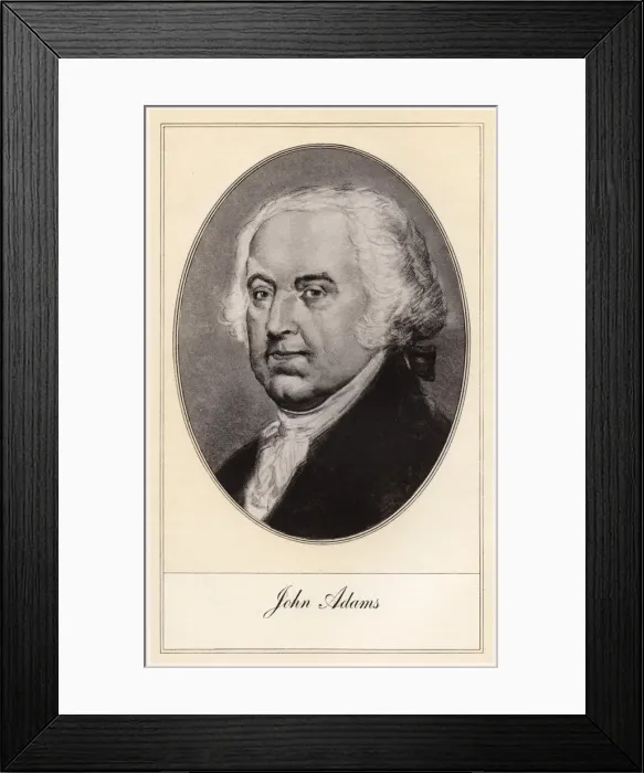 Framed Print : John Adams, second President of the United States, (early 20th century). Artist: Gordon Ross Framed Print : John Adams, second President of the United States, (early 20th century). Artist: Gordon Ross