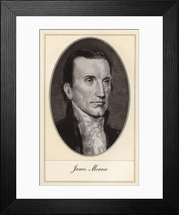 Framed Print : James Monroe, fifth President of the United States, (early 20th century). Artist: Gordon Ross Framed Print : James Monroe, fifth President of the United States, (early 20th century). Artist: Gordon Ross