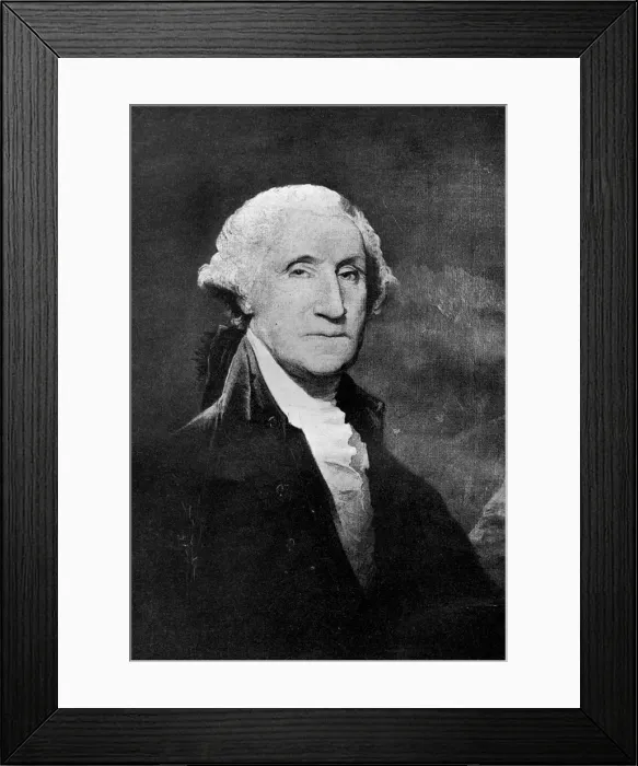 Framed Print : George Washington, first President of the United States, (1933). Artist: Gilbert Stuart Framed Print : George Washington, first President of the United States, (1933). Artist: Gilbert Stuart