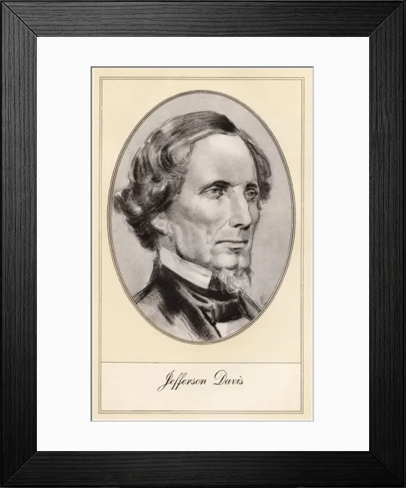Framed Print : Jefferson Davis, American soldier and politician, (early 20th century). Artist: Gordon Ross Framed Print : Jefferson Davis, American soldier and politician, (early 20th century). Artist: Gordon Ross