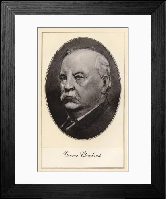 Framed Print : Stephen Grover Cleveland, 22nd and 24th President of the United States, (early 20th century). Artist: Gordon Ross Framed Print : Stephen Grover Cleveland, 22nd and 24th President of the United States, (early 20th century). Artist: Gordon Ross