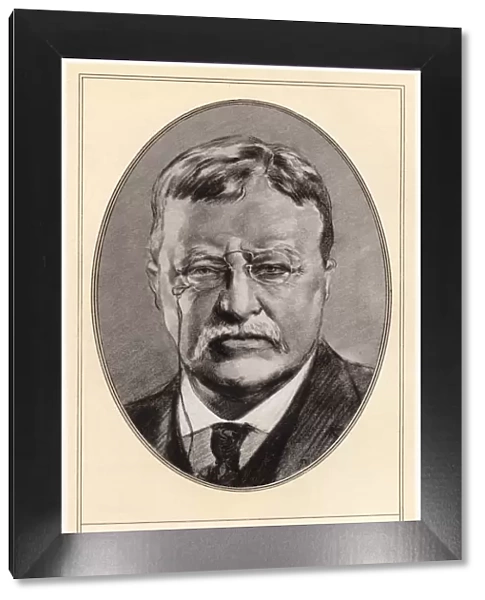 Theodore Roosevelt, 26th President of the United States, (early 20th century). Artist: Gordon Ross