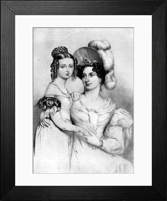 Framed Print : Princess Victoria and her mother in 1834, (1901). Artist: George Hayter Framed Print : Princess Victoria and her mother in 1834, (1901). Artist: George Hayter