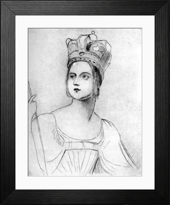 Framed Print : Queen Victoria in her coronation robes, 1837, (1901). Artist: George Hayter Framed Print : Queen Victoria in her coronation robes, 1837, (1901). Artist: George Hayter