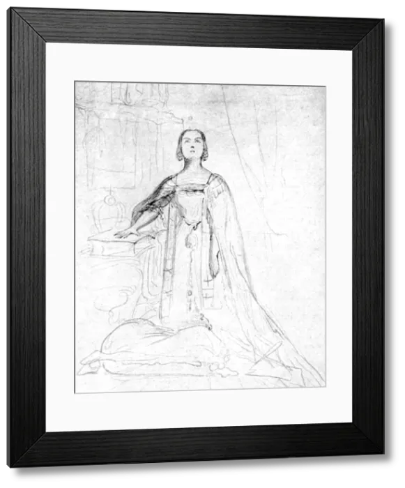 Framed Print : Queen Victoria taking the coronation oath, 1837, (1901). Artist: George Hayter