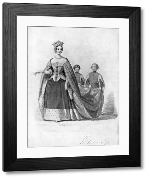 Framed Print : Queen Victoria as Queen Philippa at the Plantagenet Ball, Buckingham Palace, c1840s, (1901) Framed Print : Queen Victoria as Queen Philippa at the Plantagenet Ball, Buckingham Palace, c1840s, (1901)