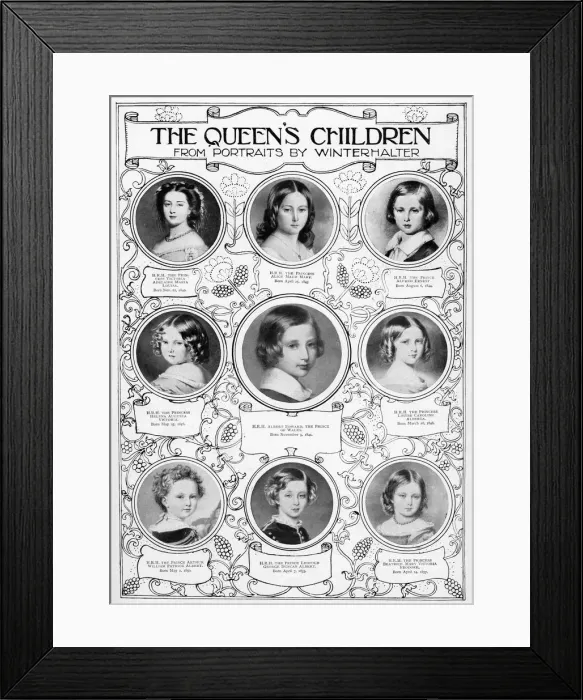 Framed Print : Queen Victorias children, mid-19th century. Artist: Franz Xaver Winterhalter Framed Print : Queen Victorias children, mid-19th century. Artist: Franz Xaver Winterhalter